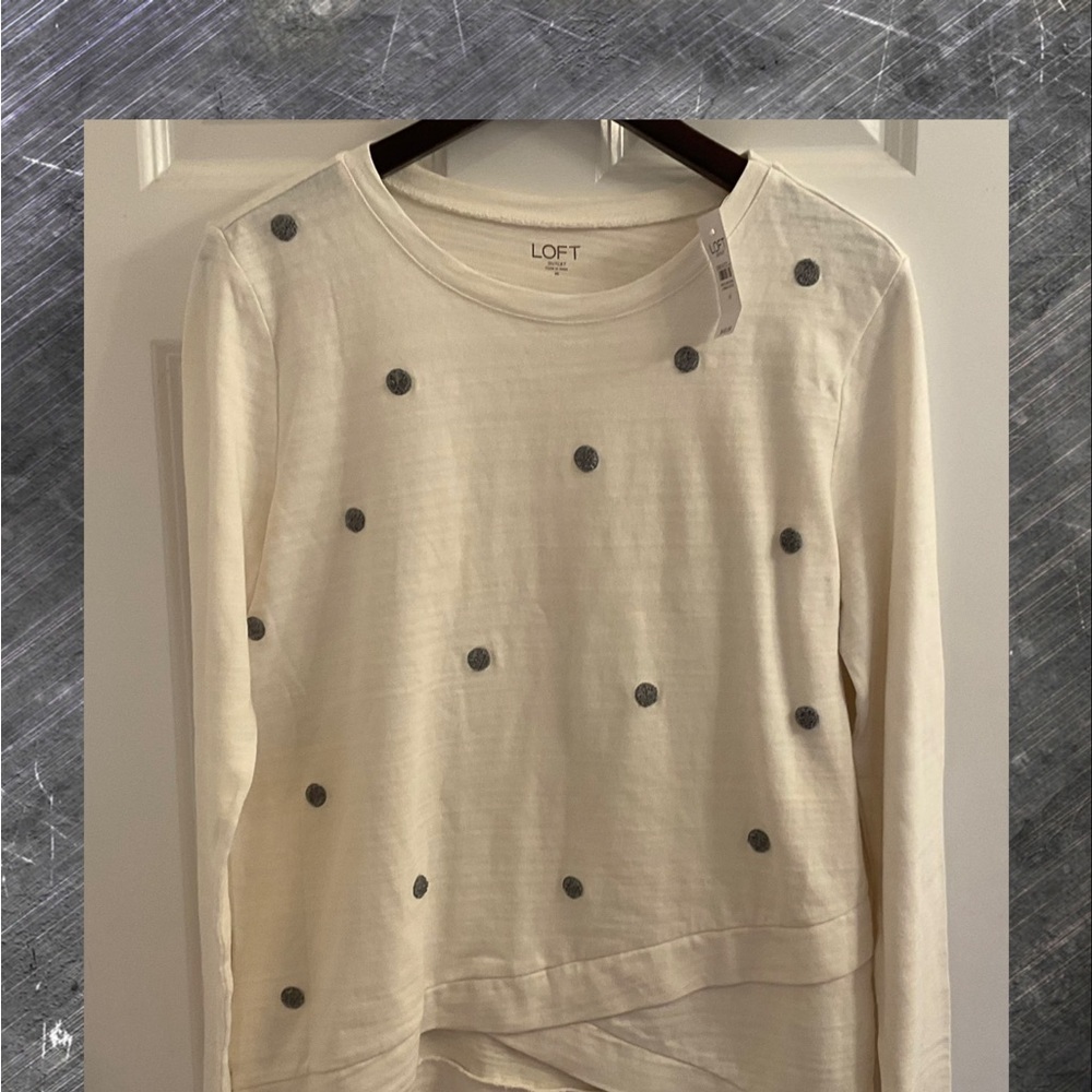 LOFT Outlet Pom Pom Crewneck - NWT - Medium